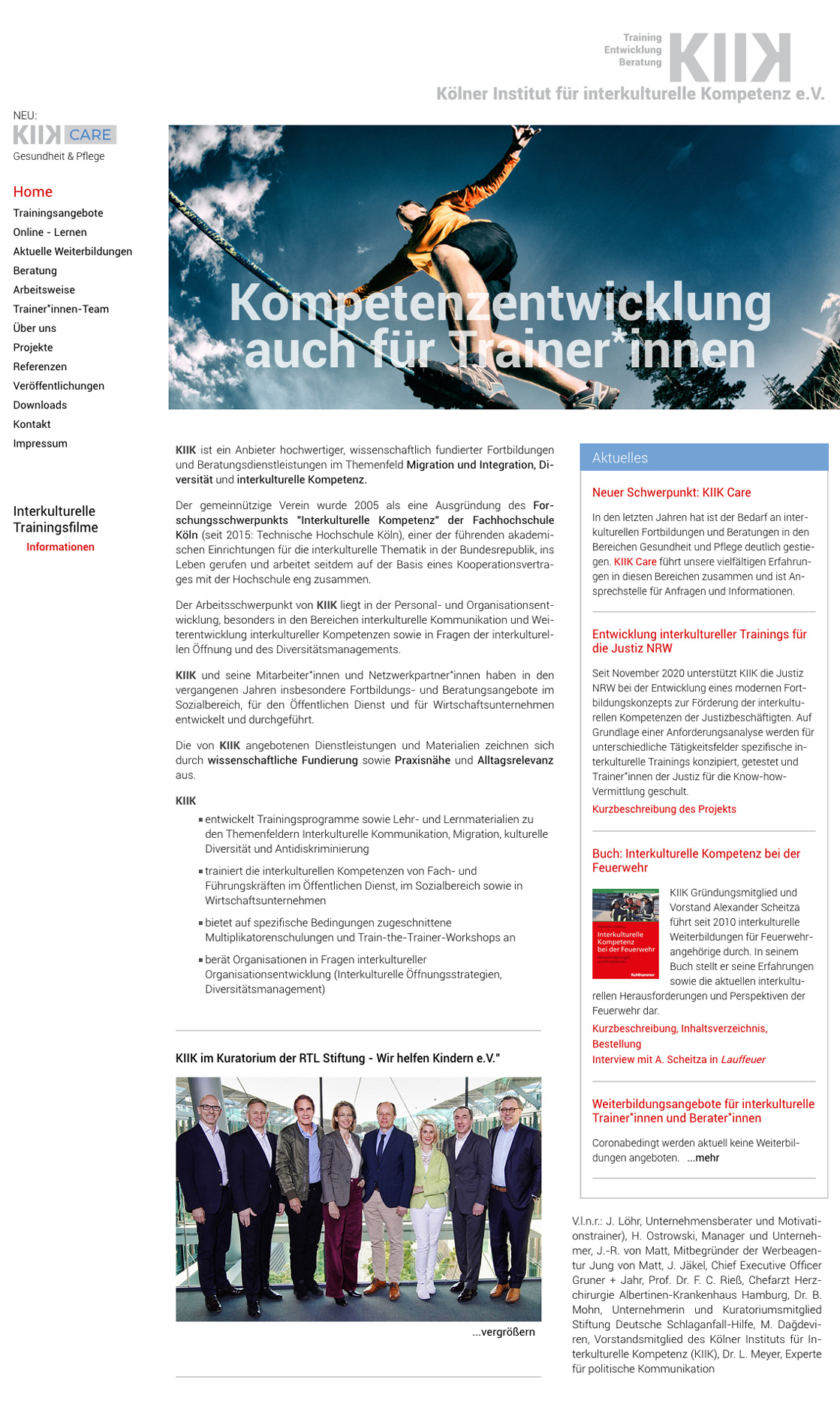 Website KIIK - Kölner Institut für interkulturelle Kompetenz e.V.