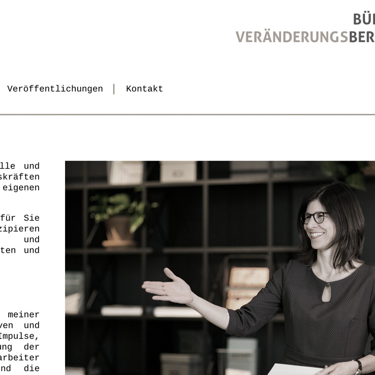Website Büro für Veränderungsberatung, Kerstin Stolzenbergs